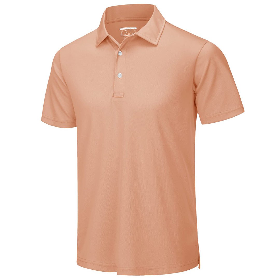 Men's dry fit golf polo shirt lightweight breathable moisture-wicking performance tee for athletes