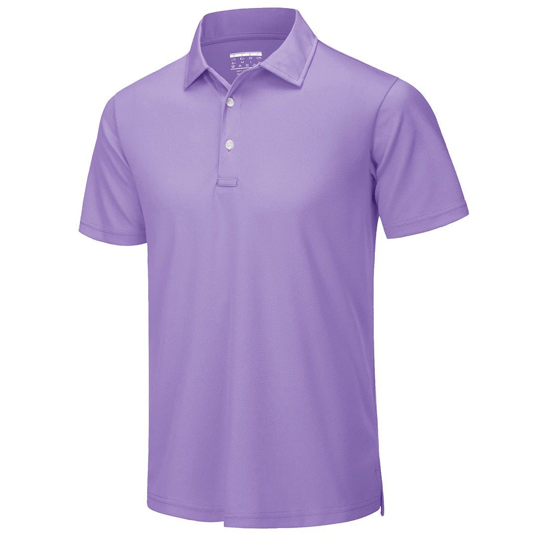 Men's dry fit golf polo shirt lightweight breathable moisture-wicking performance tee for athletes