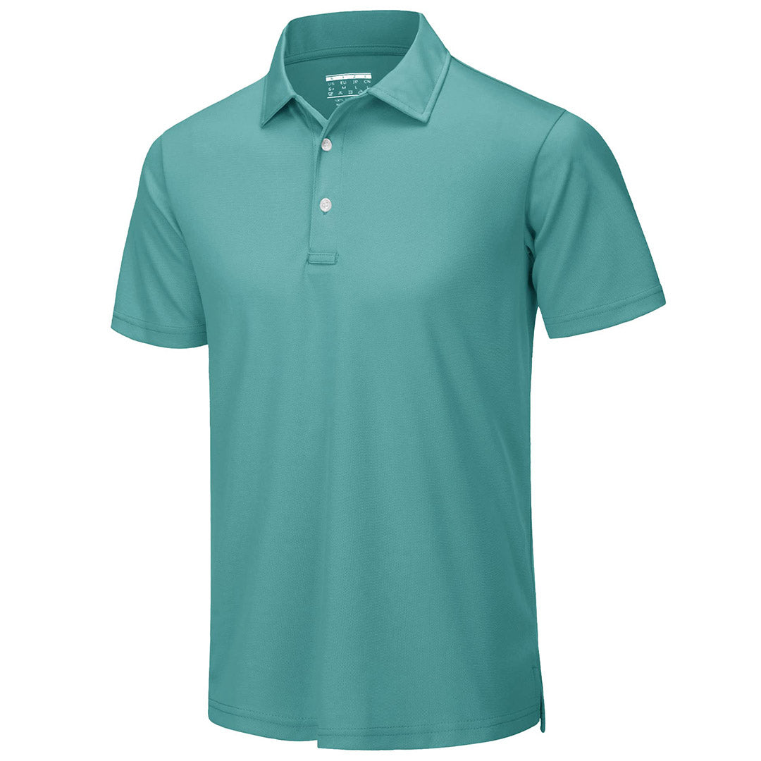 Men's dry fit golf polo shirt lightweight breathable moisture-wicking performance top for athletes