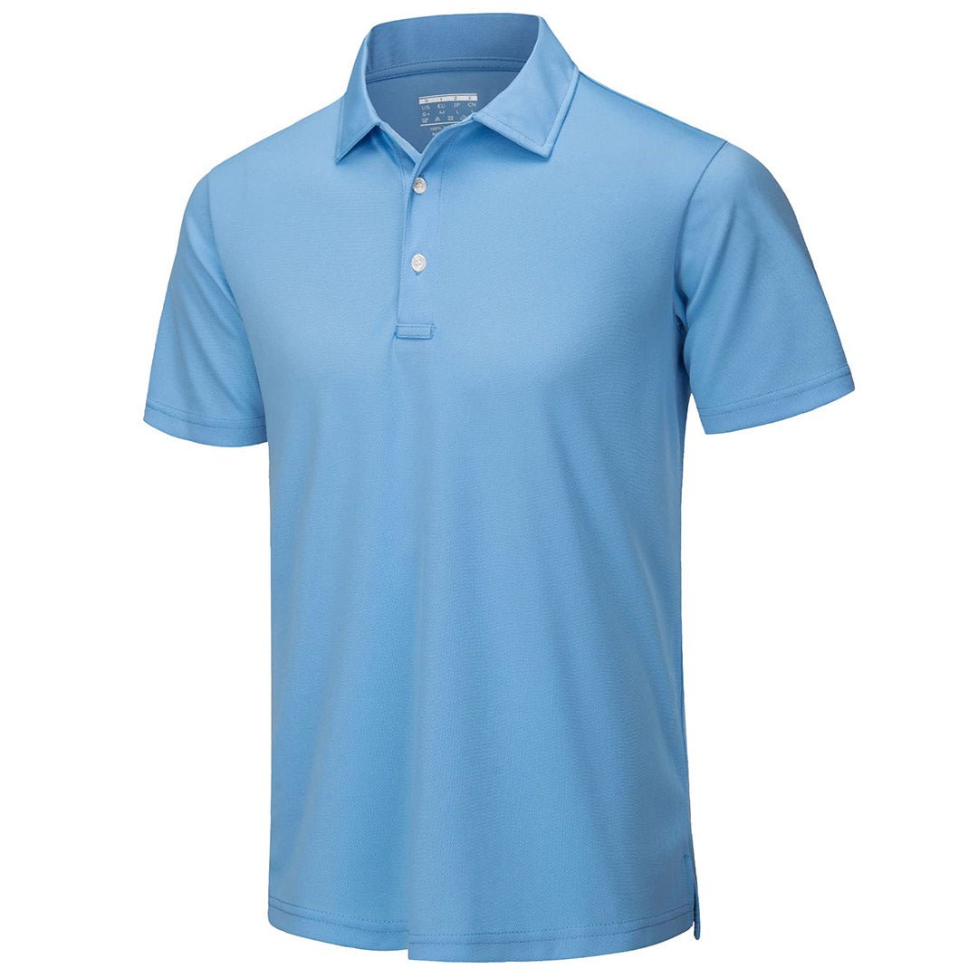 Men's dry fit golf polo shirt lightweight breathable moisture-wicking performance top for athletes