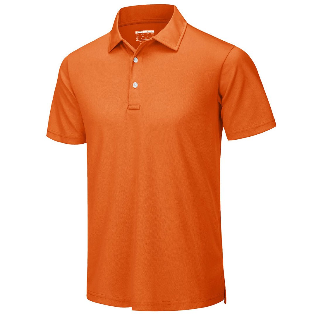Men's dry fit golf polo shirt lightweight breathable moisture-wicking performance tee for athletes