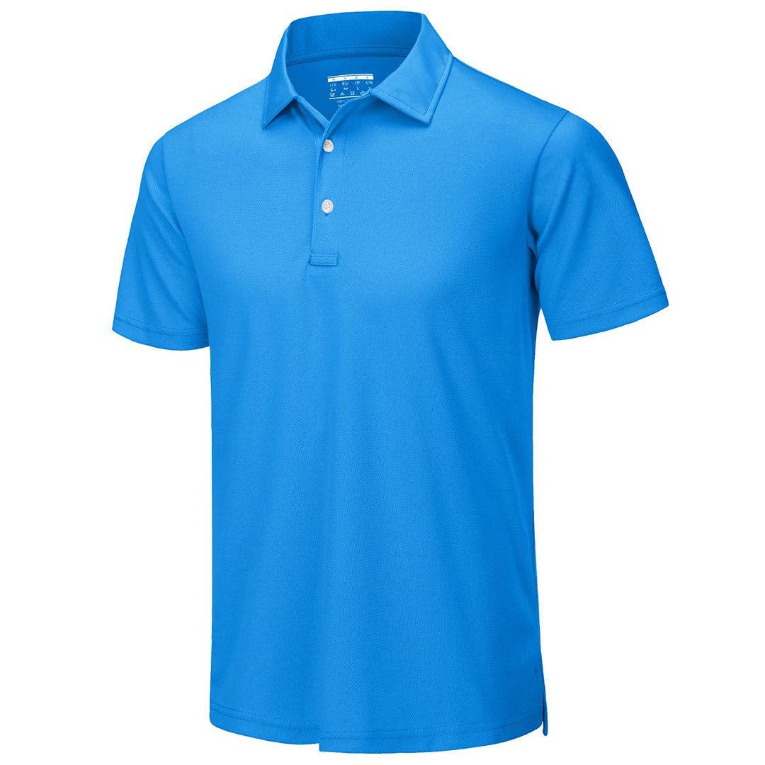 Men's dry fit golf polo shirt lightweight breathable moisture-wicking performance tee for athletes