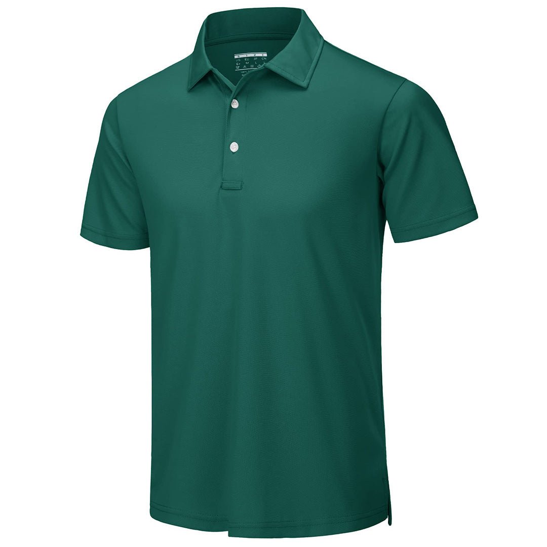 Men's dry fit golf polo shirt lightweight breathable moisture-wicking performance top for athletes