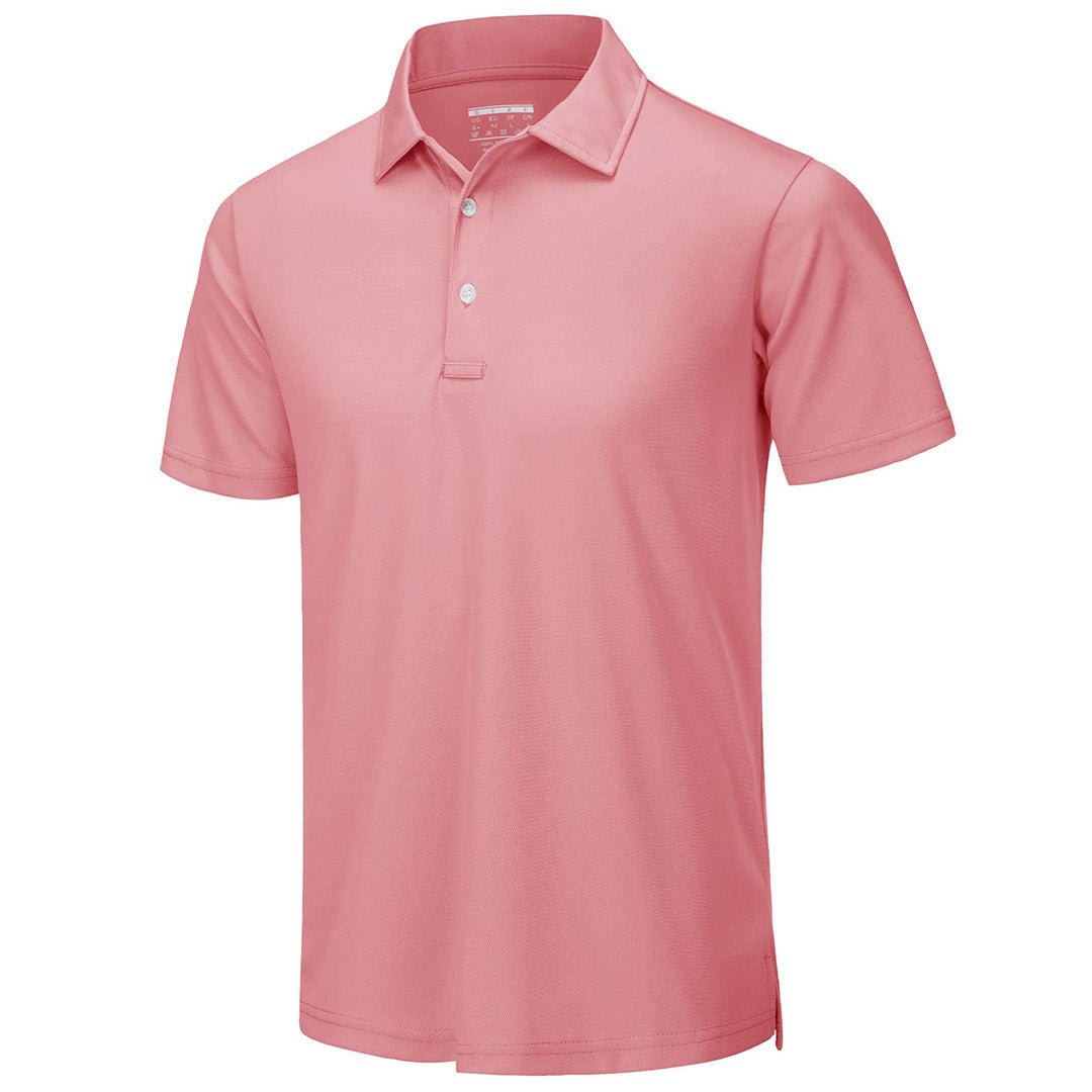 Men's dry fit golf polo shirt lightweight breathable moisture-wicking performance tee for athletes