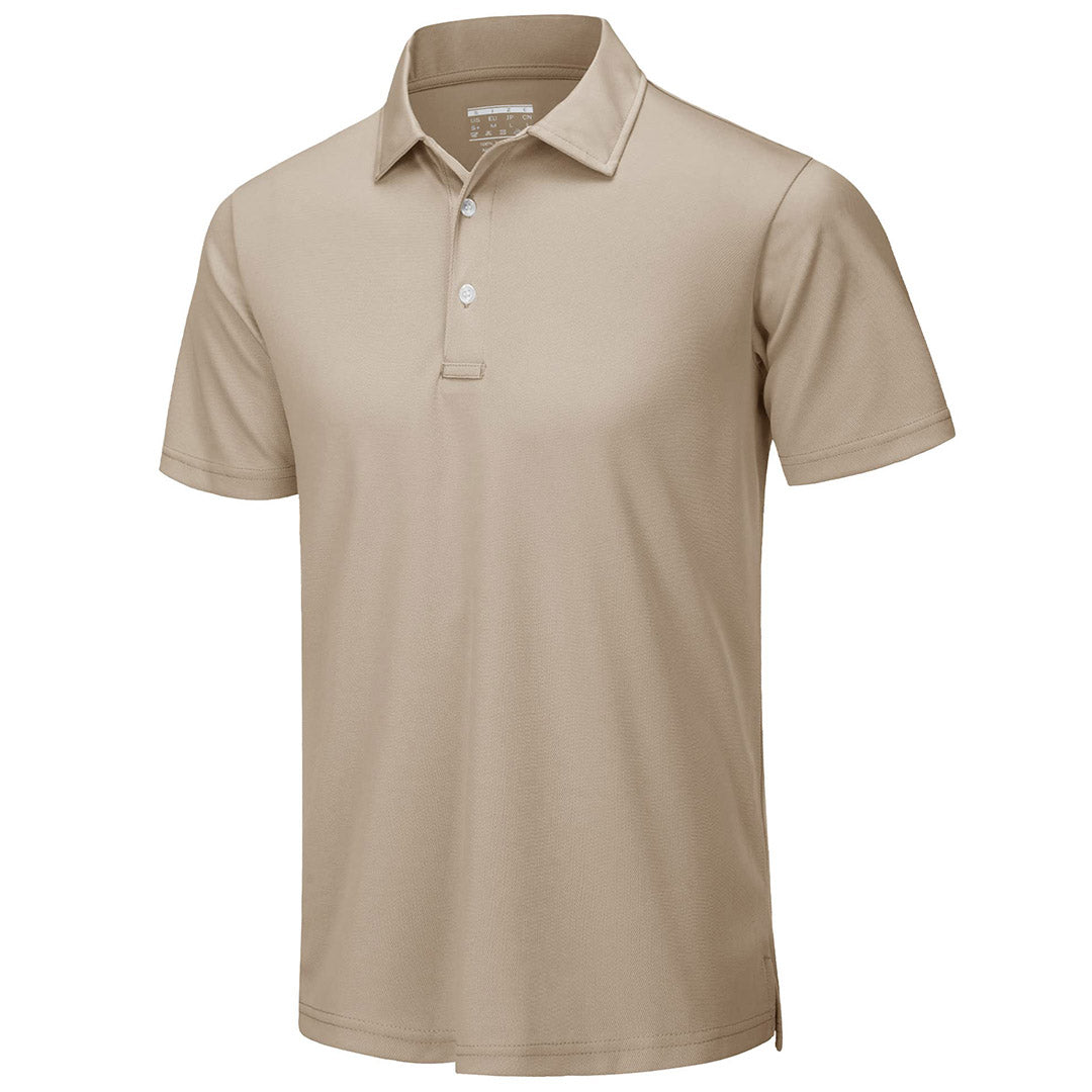 Men's dry fit golf polo shirt lightweight breathable moisture-wicking performance top for athletes