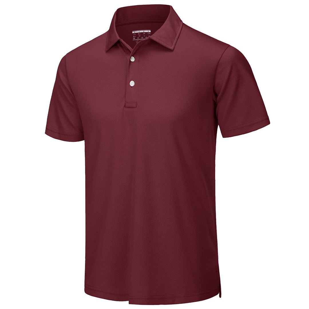 Men's dry fit golf polo shirt lightweight breathable moisture-wicking performance top for athletes