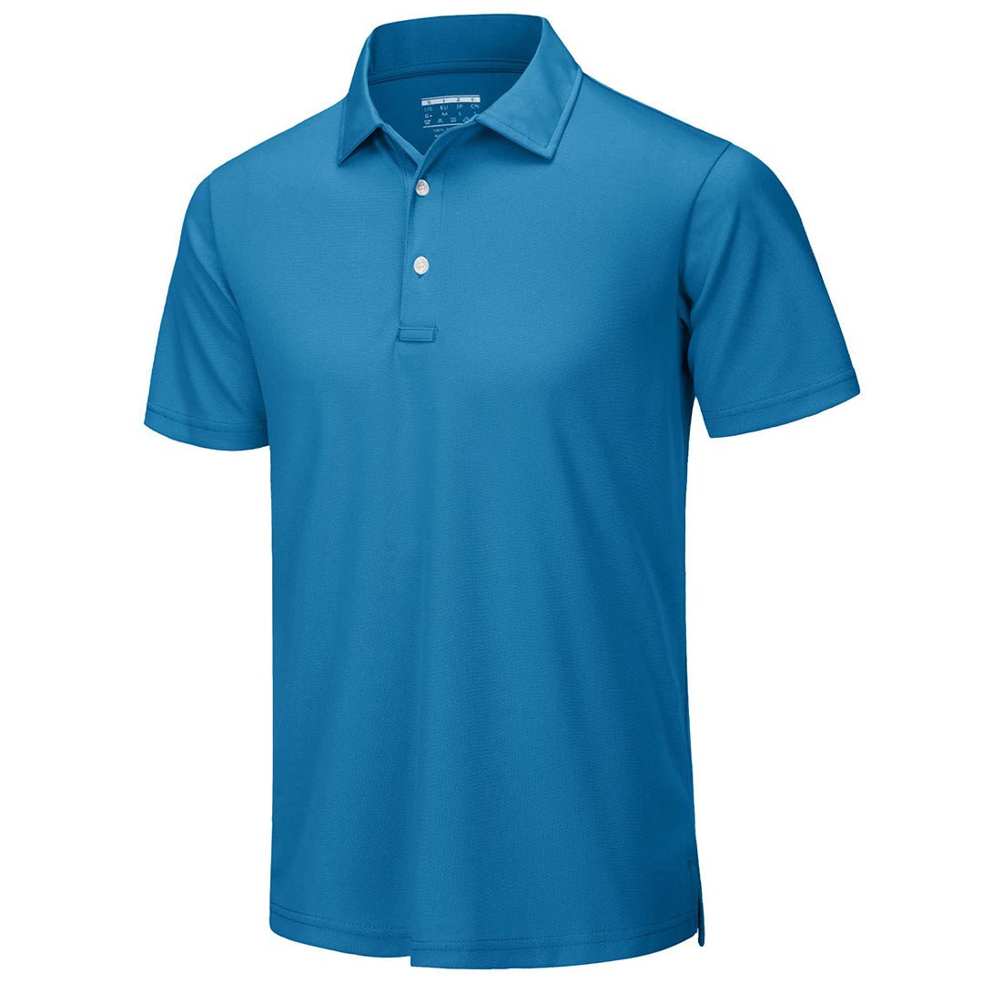 Men's dry fit golf polo shirt lightweight breathable moisture-wicking performance tee for athletes