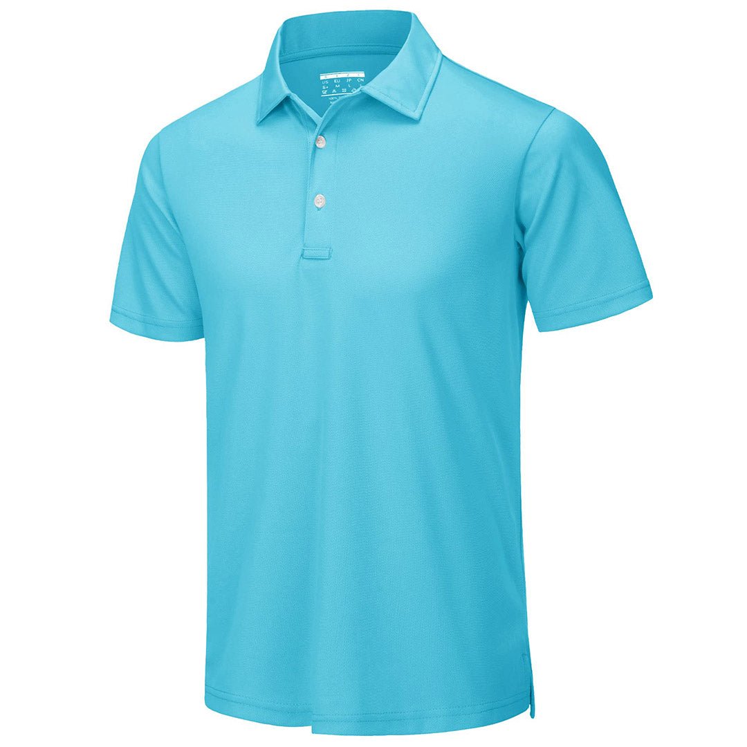 Men's dry fit golf polo shirt lightweight breathable moisture-wicking performance top for athletes