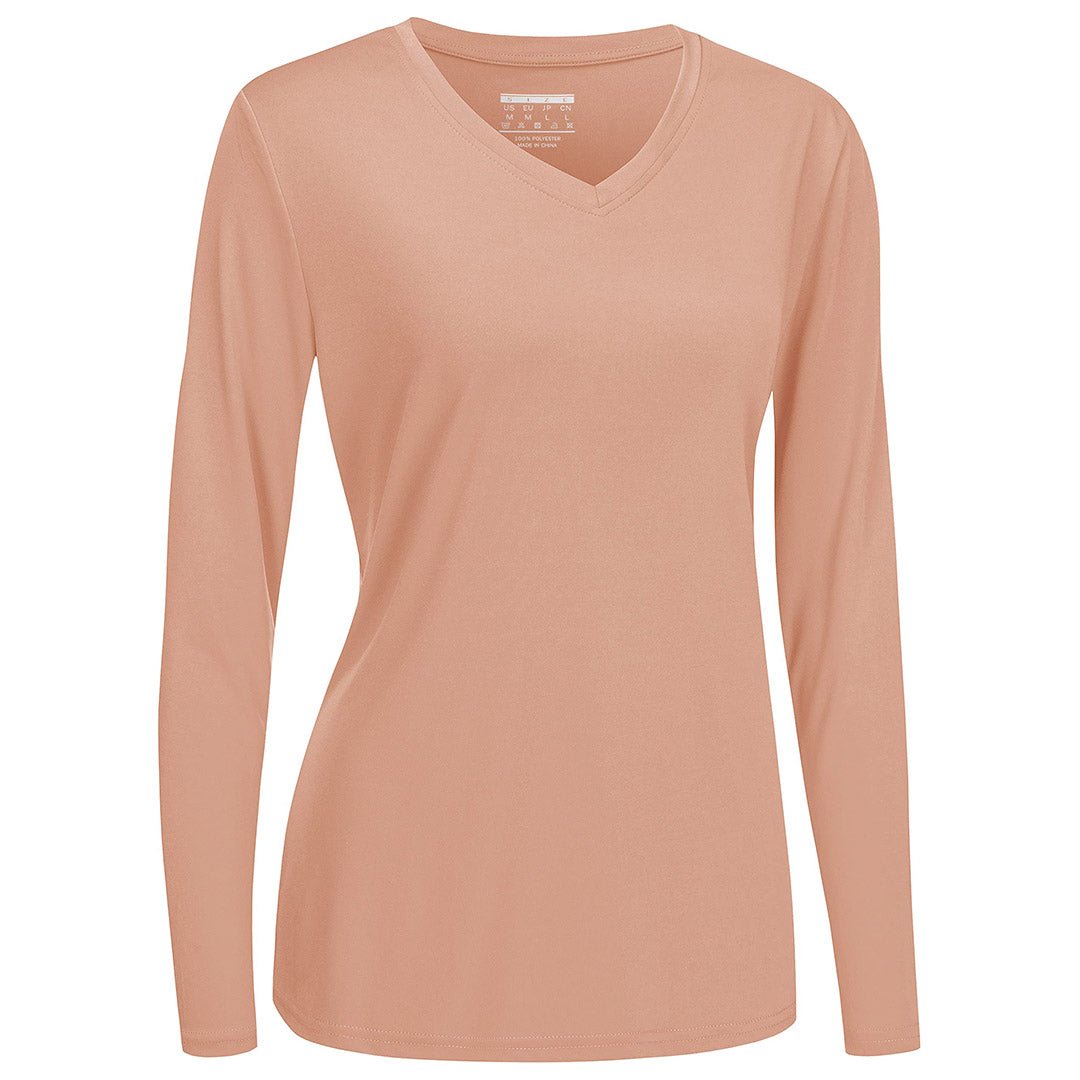 Women's lightweight UPF 50+ quick-dry hiking shirt, breathable polyester tee for active outdoors