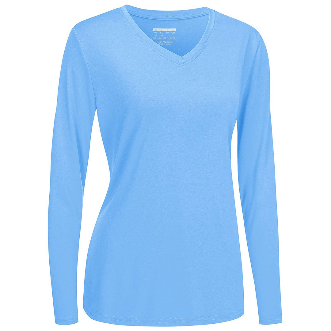 Women's lightweight UPF 50+ quick-dry hiking shirt, breathable polyester tee for active outdoor comfort