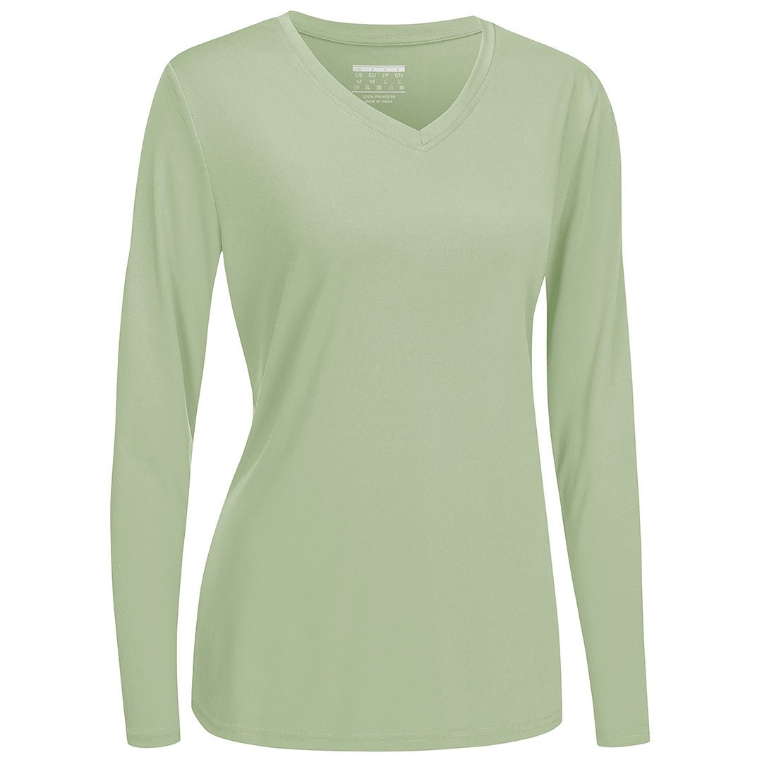 Women's lightweight UPF 50+ quick-dry hiking shirt, breathable polyester tee for active outdoors