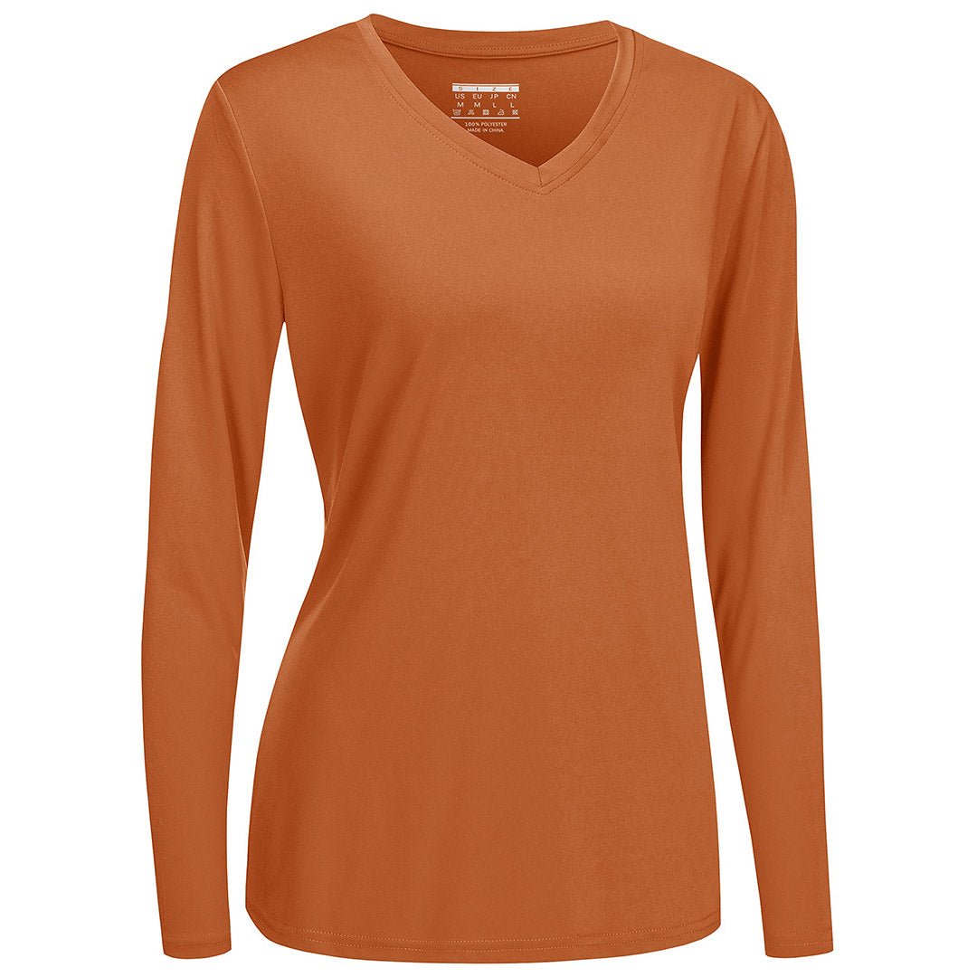 Women's lightweight UPF 50+ quick-dry hiking shirt, breathable polyester tee for active outdoors