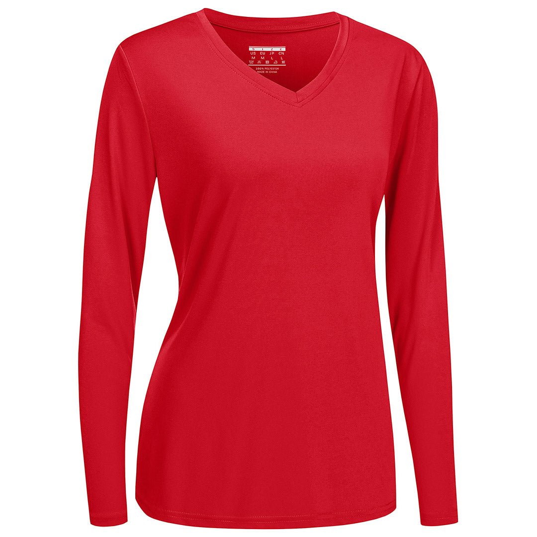 Women's lightweight UPF 50+ quick-dry hiking shirt, breathable polyester tee for active outdoors