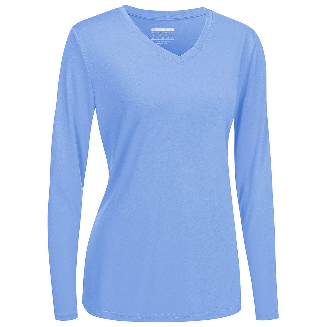 Women's lightweight UPF 50+ quick-dry hiking shirt, breathable polyester tee for active outdoors