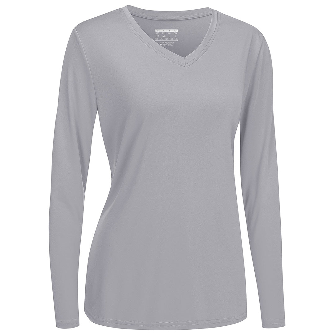 Women's lightweight UPF 50+ quick-dry hiking shirt, breathable polyester tee for active outdoors