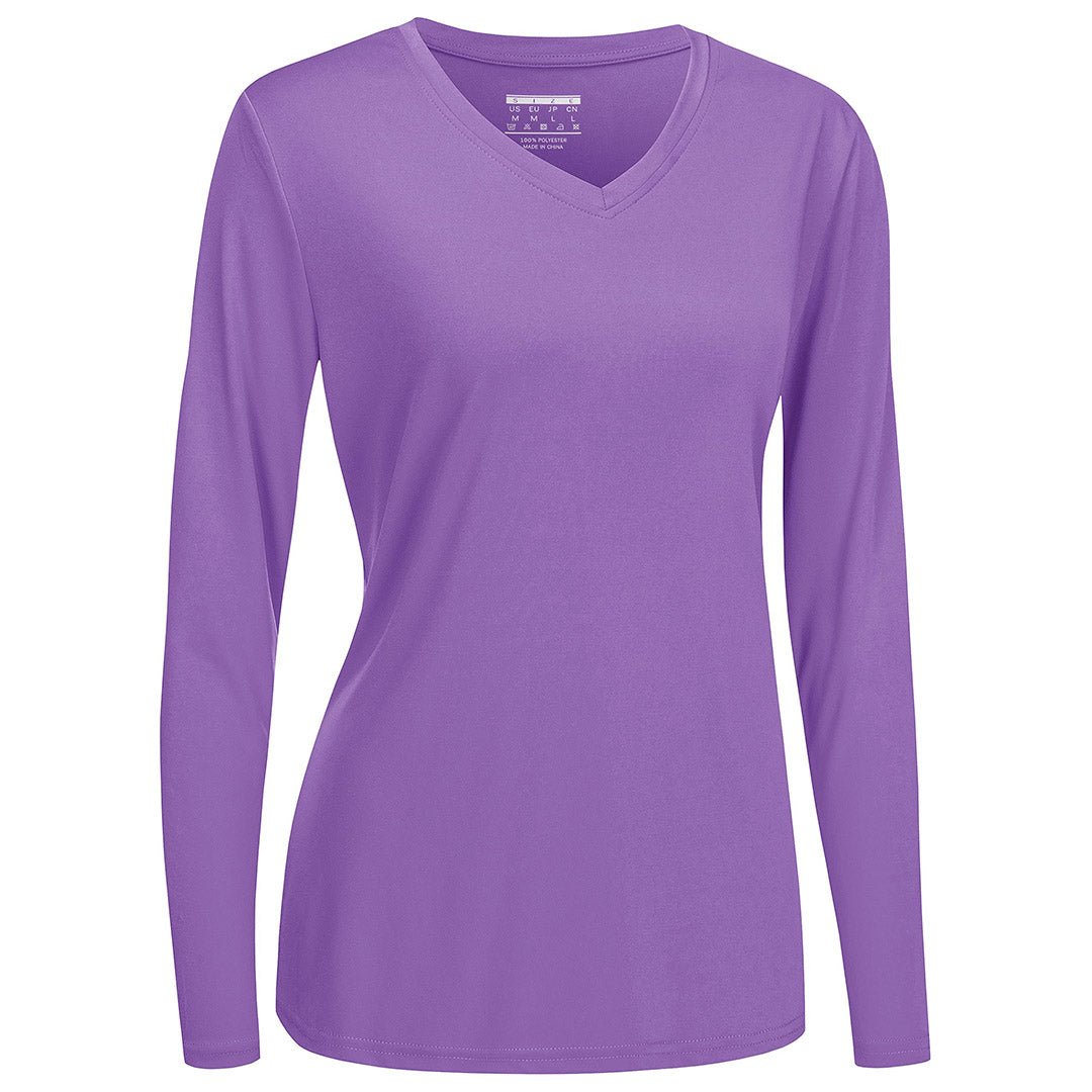 Women's lightweight UPF 50+ quick-dry hiking shirt, breathable polyester tee for active outdoor comfort