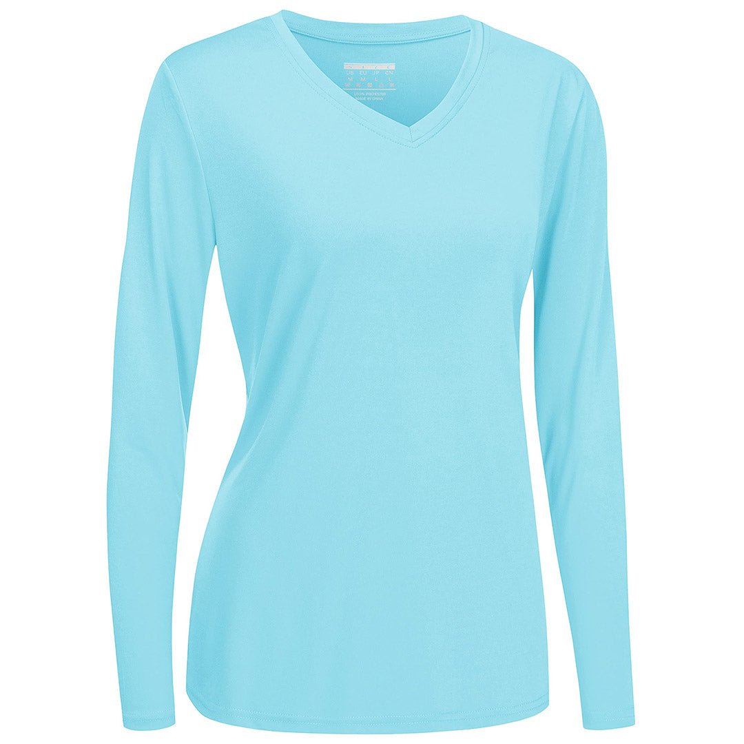 Women's lightweight UPF 50+ quick-dry hiking shirt, breathable polyester tee for outdoor activities
