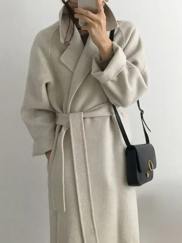 Talitha women's long wool coat timeless elegant style warm blended fabric cold-weather essential