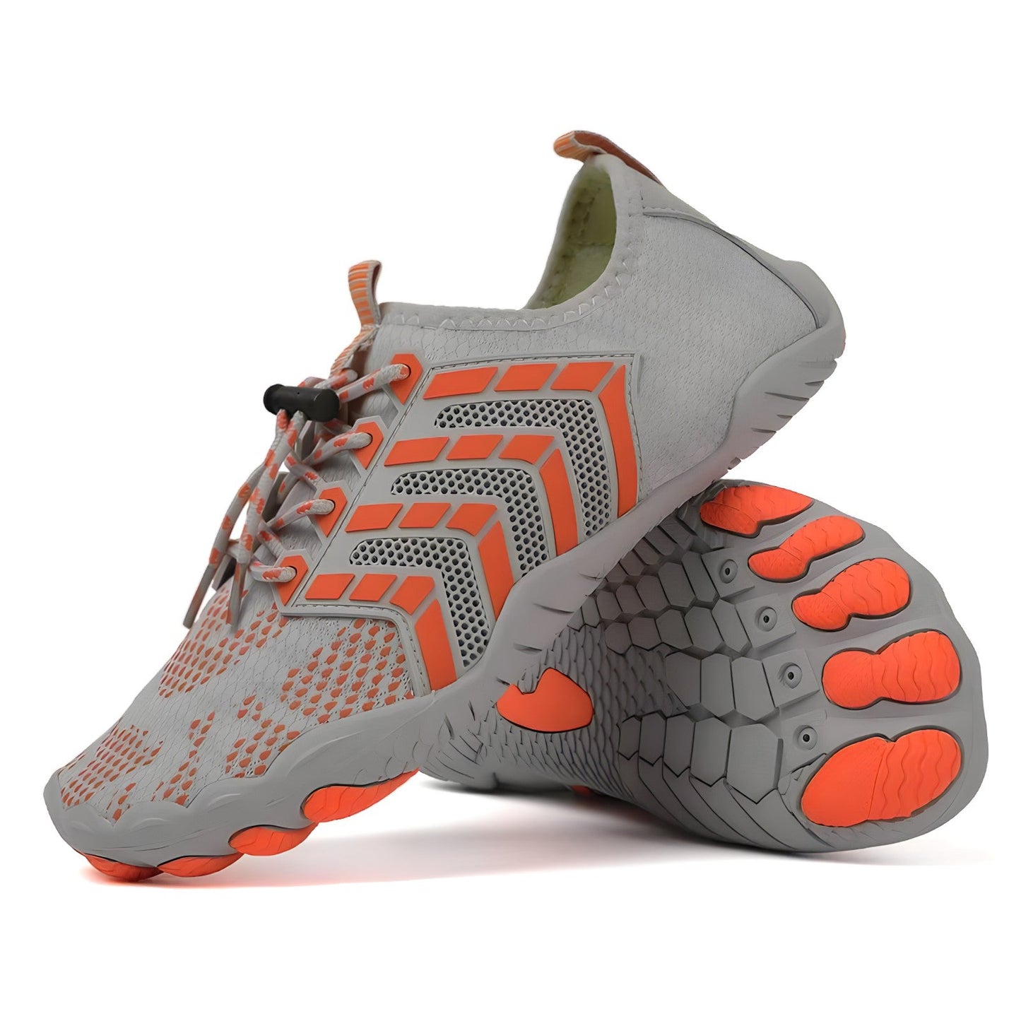 Python barefoot fitness shoes wide toe box breathable stretch upper non-slip natural movement