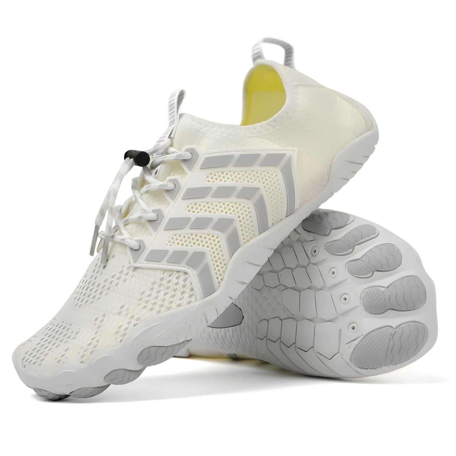 Python barefoot fitness shoes with wide toe box, non-slip sole, and breathable stretch upper