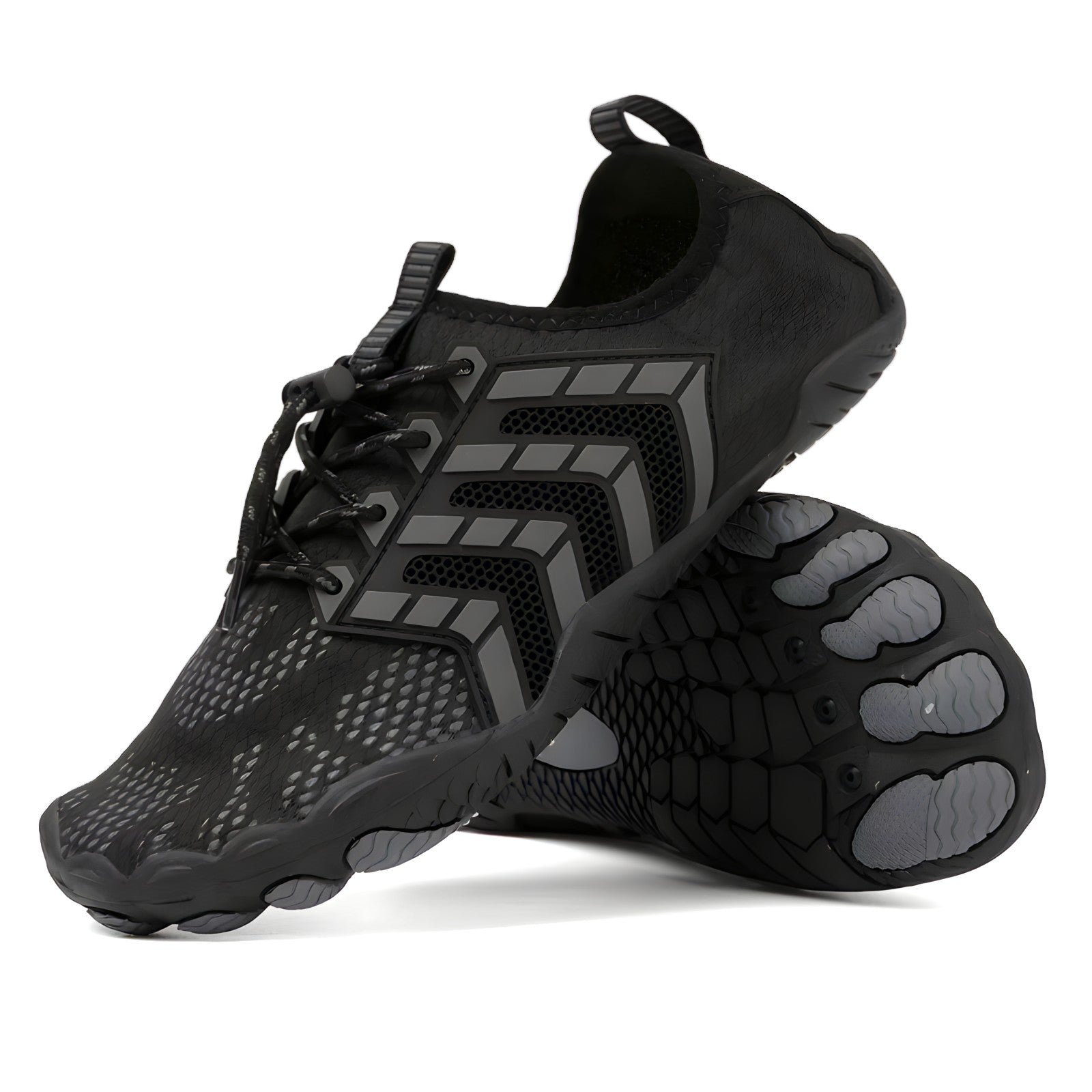 Python barefoot fitness shoes wide toe box breathable stretch uppers non-slip natural movement