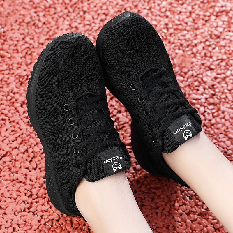 Women's lightweight breathable mesh walking shoes in neutral tones, machine washable with all-day comfort sole