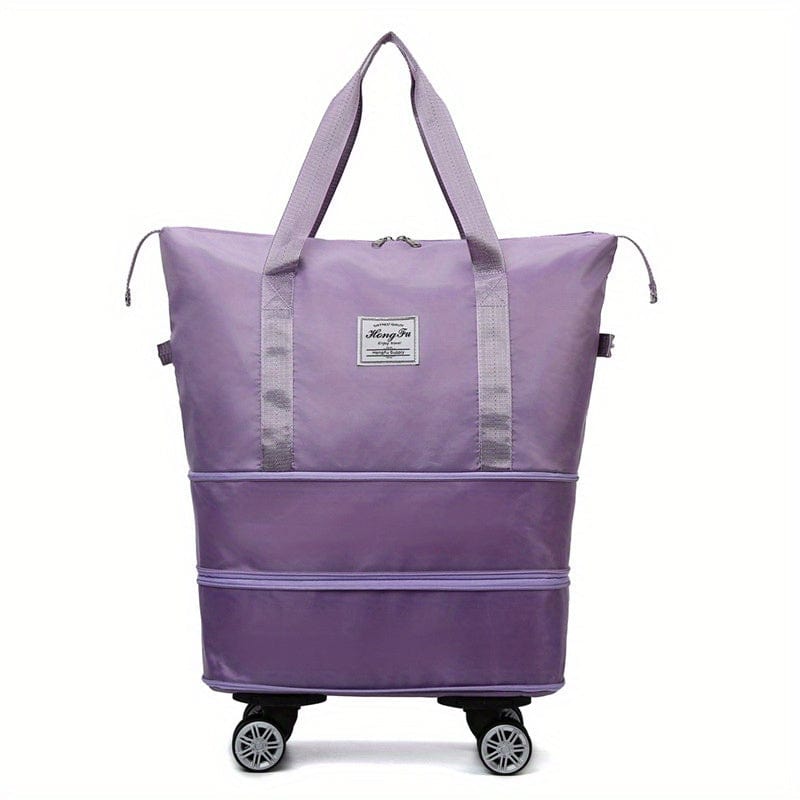 VoyagerFold foldable travel bag spacious interior lockable zipper compact versatile weekender duffel