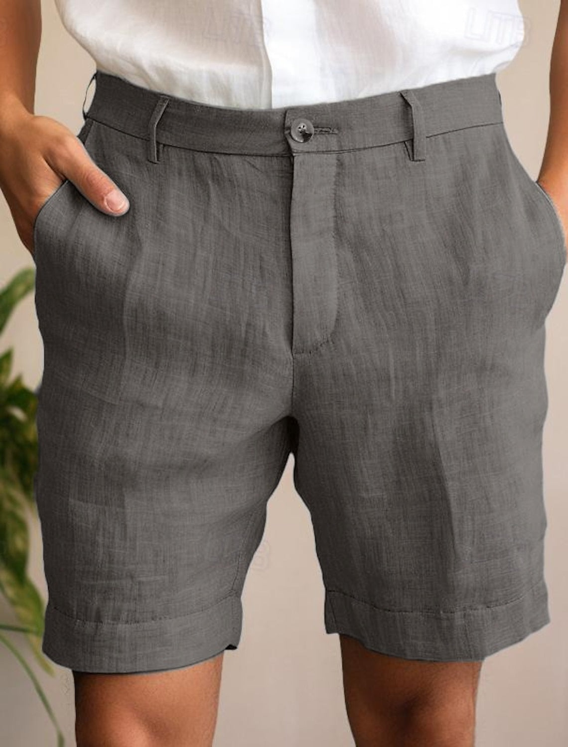 Men's light linen shorts breathable modern cut versatile beach-to-city summer style