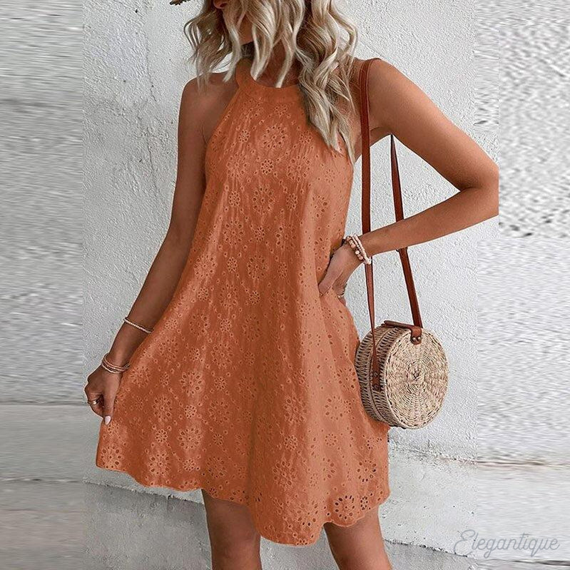 Teresa women's elegant everyday dress with timeless cut and lightweight breathable fabric