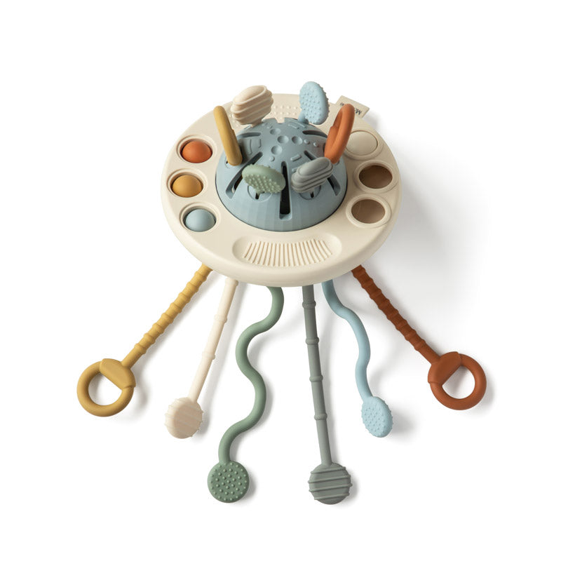 COZYPULL Montessori silicone teething toy for toddlers portable BPA-free sensory fine motor relief