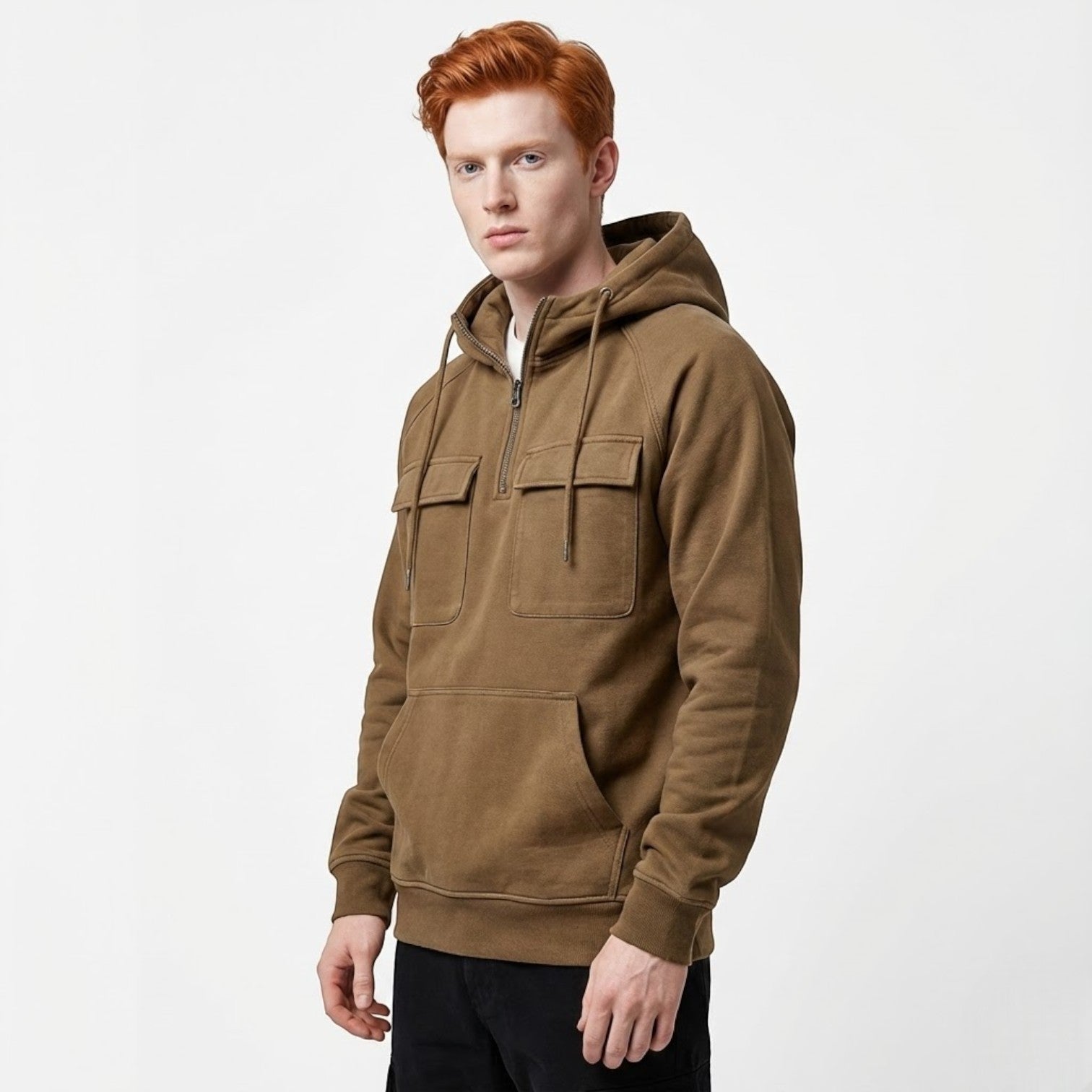 Kian men's cotton outdoor jacket structured fit hooded modern cut balanced warmth city adventures