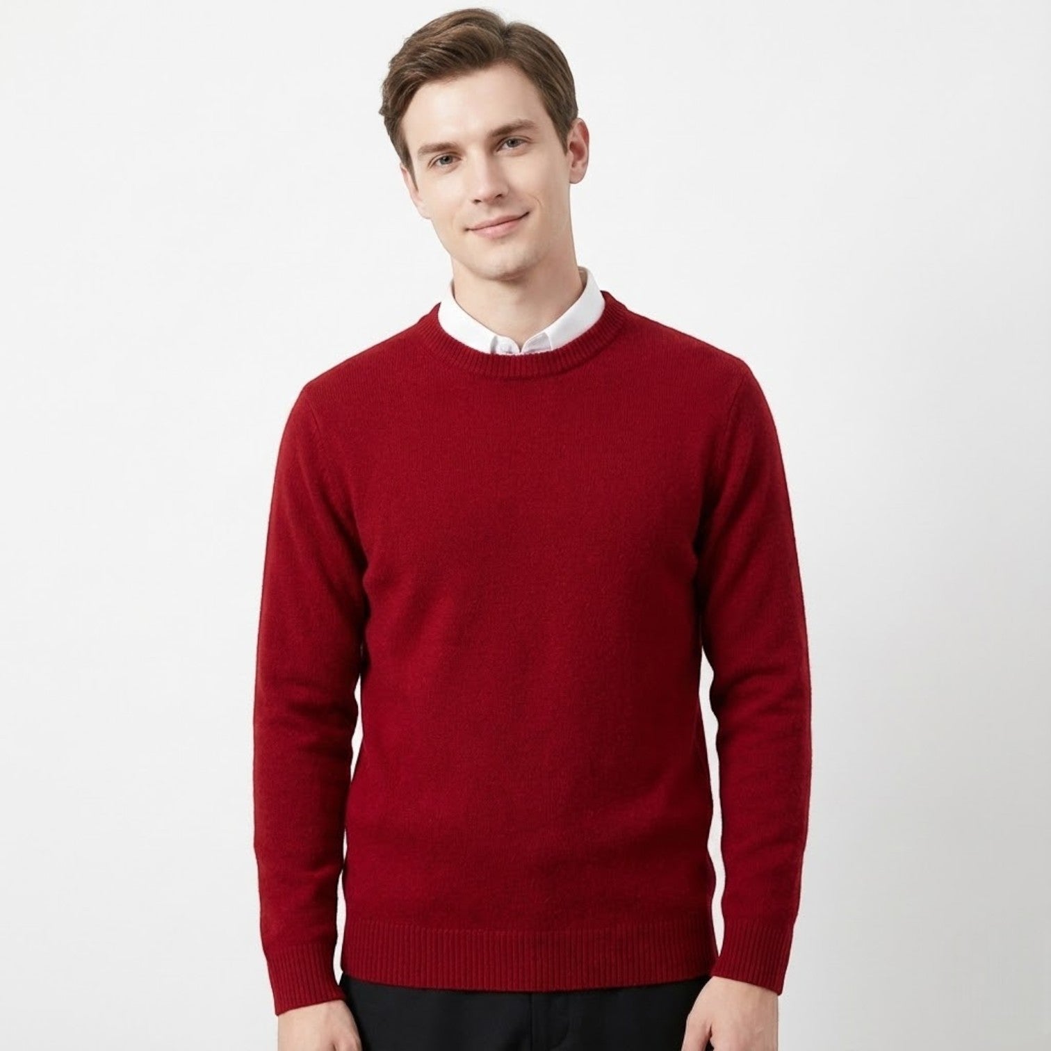 Luca men's wool sweater modern regular fit soft natural warmth everyday winter style