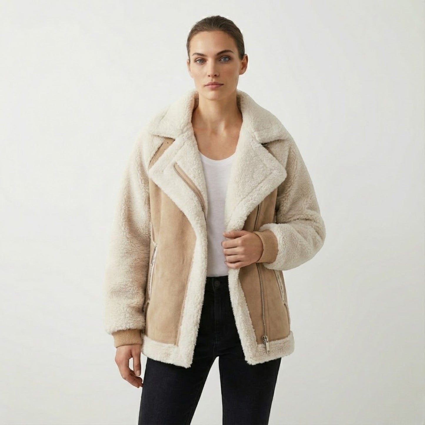 Nora women's wool winter jacket modern structured fit cozy warmth versatile cold-weather layer