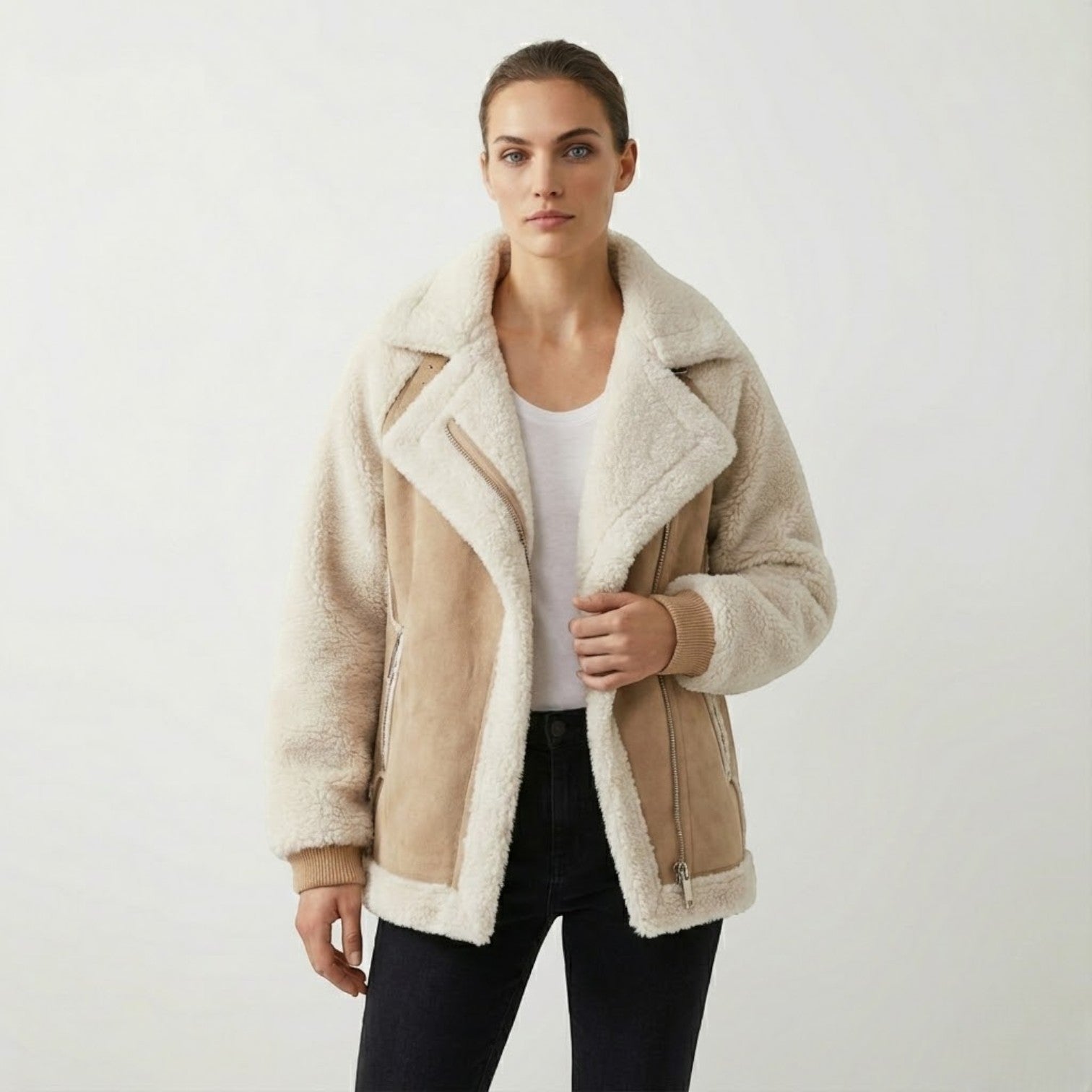 Nora women's wool winter jacket modern structured fit cozy warmth versatile cold-weather layer