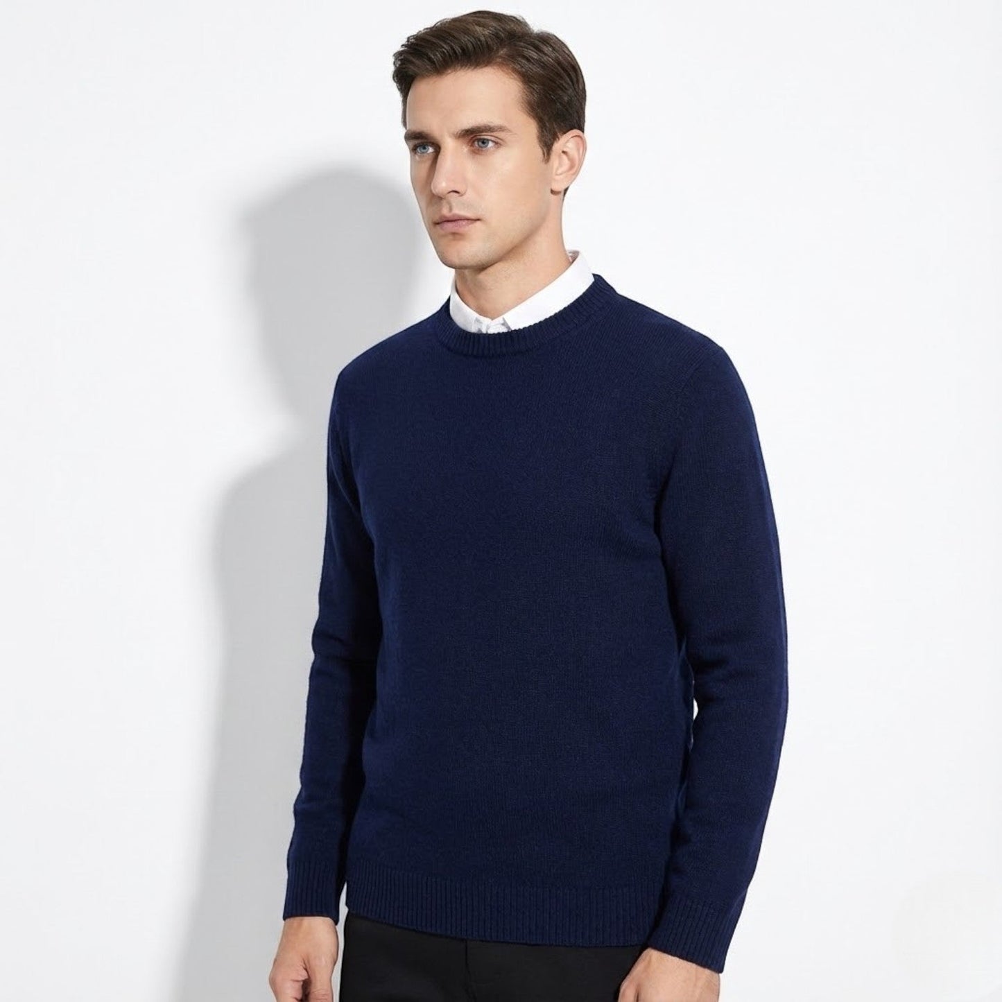 Luca men's wool sweater modern regular fit cozy warmth soft everyday winter style