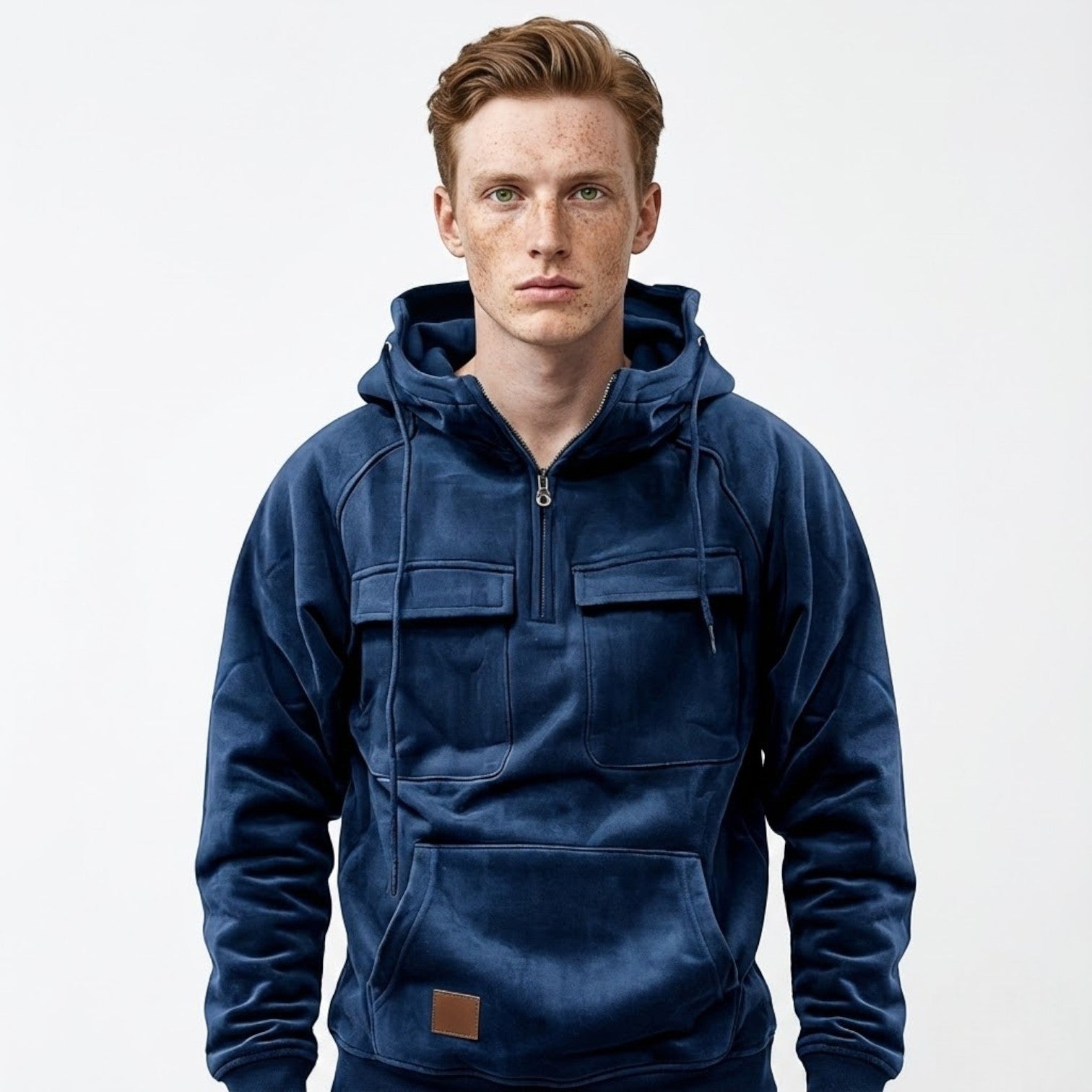 Men's cotton outdoor jacket structured fit balanced warmth durable hooded design for city adventures