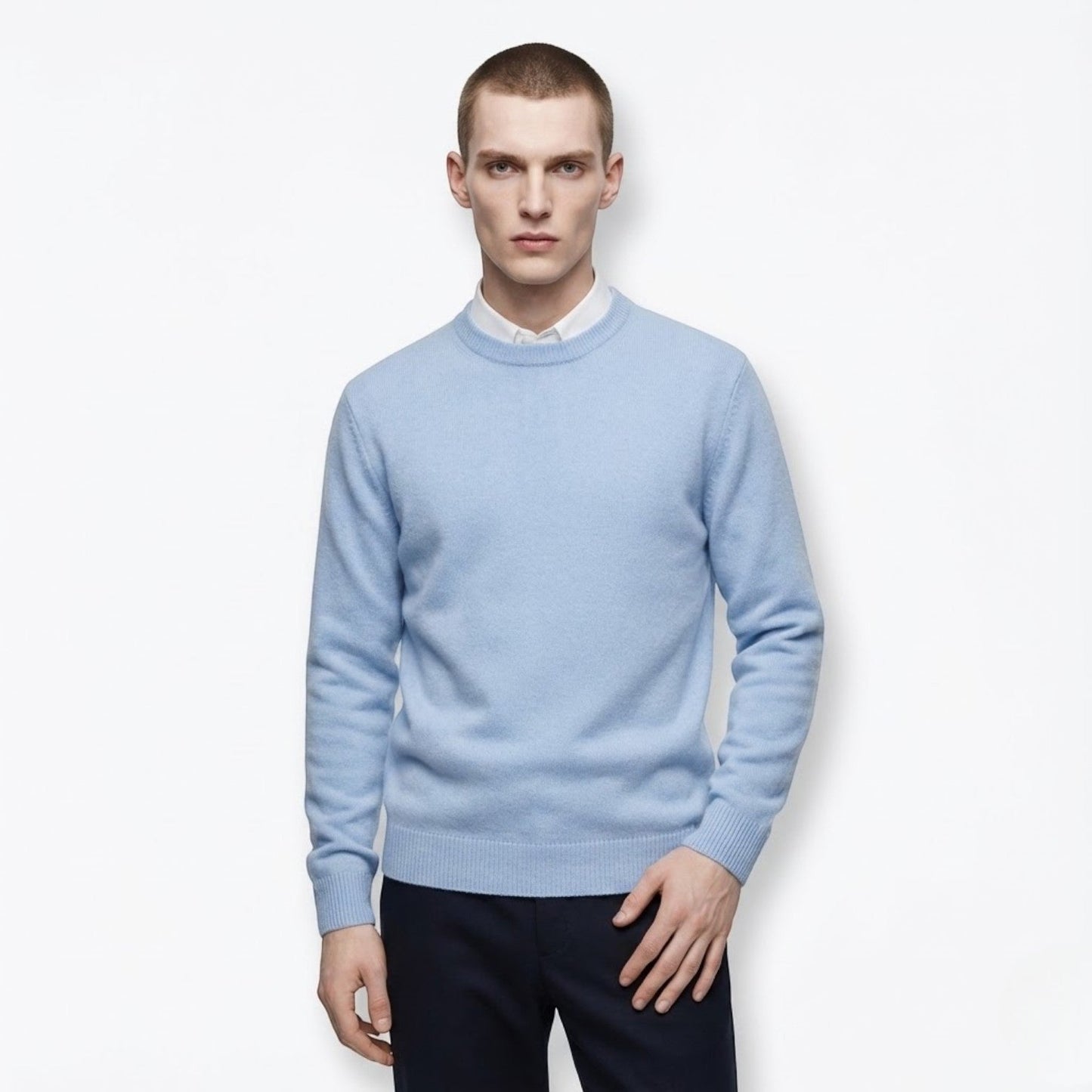 Luca men's wool sweater modern regular cut natural warmth soft everyday winter style
