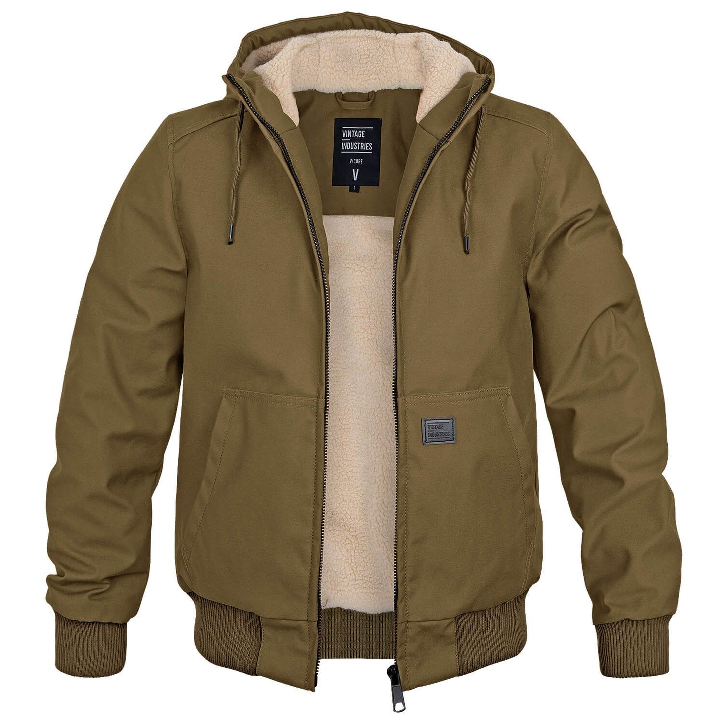 Men's insulated winter coat structured silhouette smooth outer shell cold-weather warmth modern style