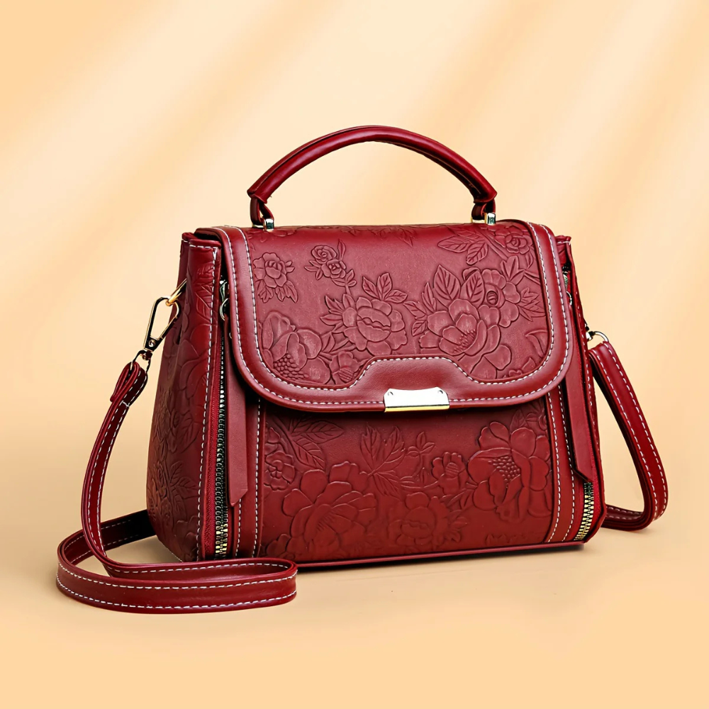 Sophie structured vegan leather handbag elegant silhouette eco-friendly design for modern women