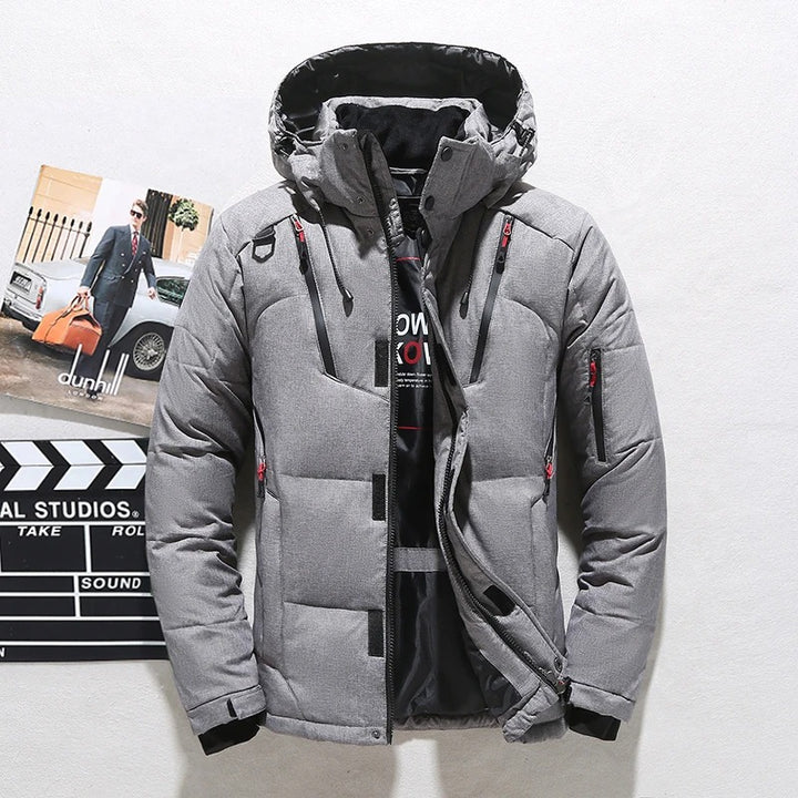 Heidi-Mode premium down jacket slim feminine silhouette luxurious insulation elegant winter style