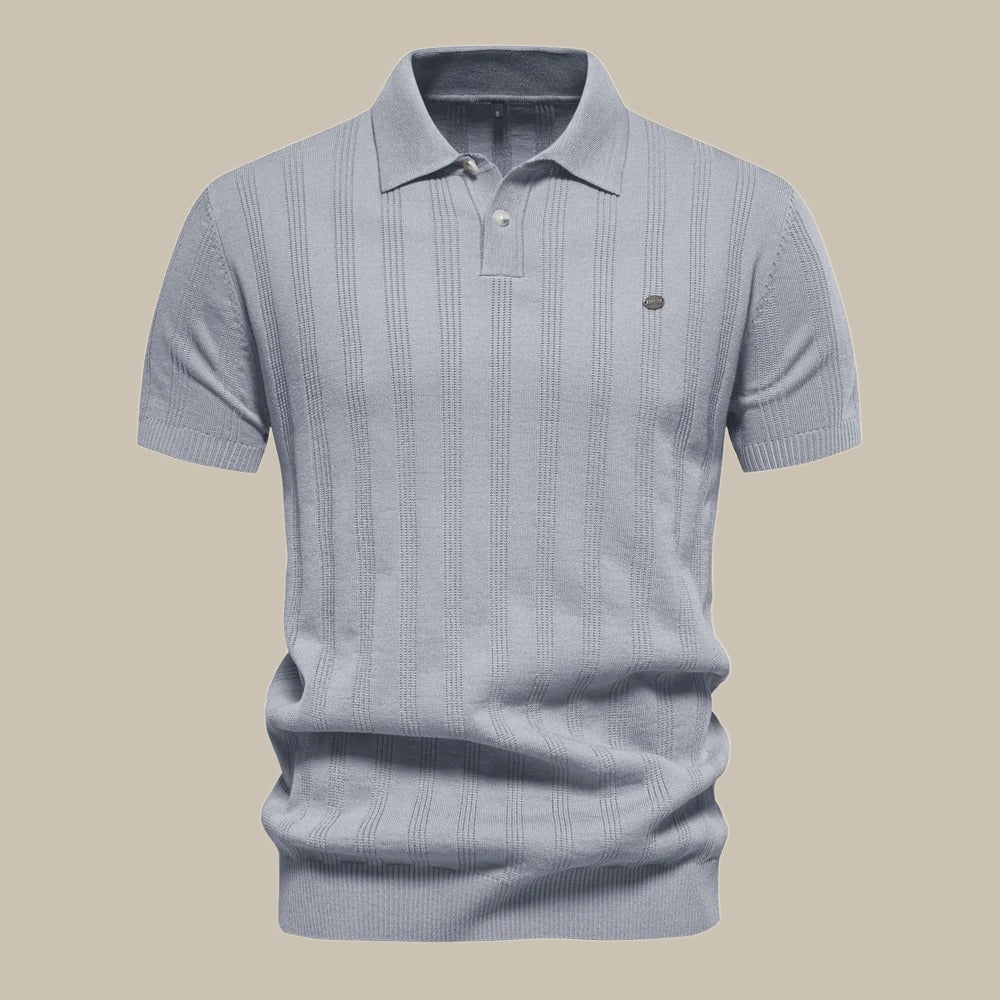 Men's Merino Polo Shirt With Short Sleeves Premium Soft Wool Breathable Comfort For Everyday Wear