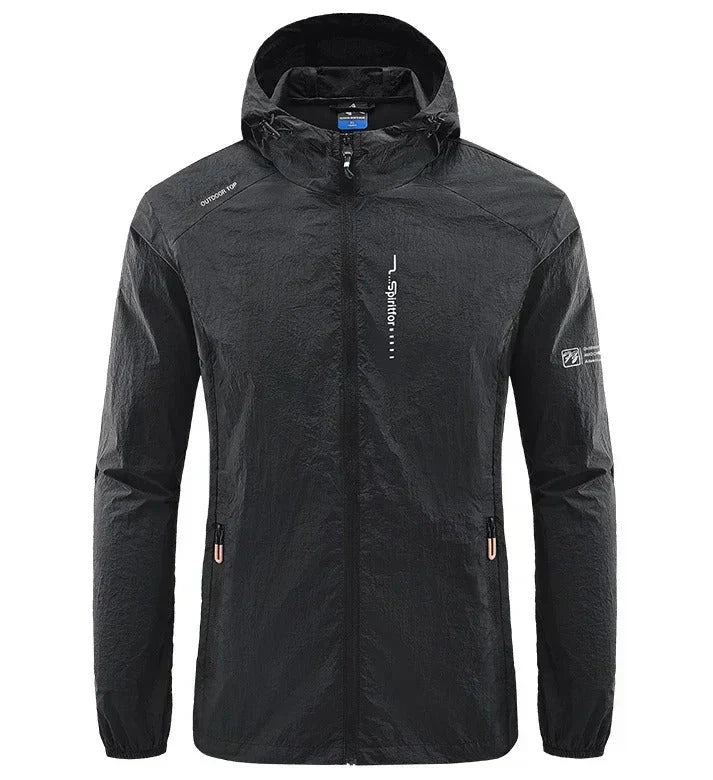 Eugenio ultralight men's hooded jacket windproof sun protection slim fit outdoor hiking layer