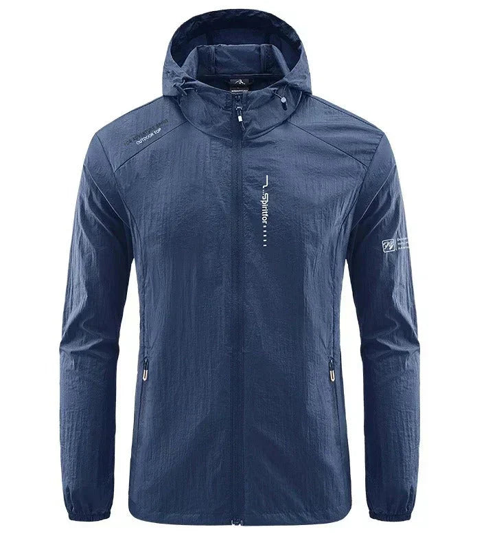 Eugenio ultralight men's hooded jacket windproof sun-protective slim fit for hiking and travel