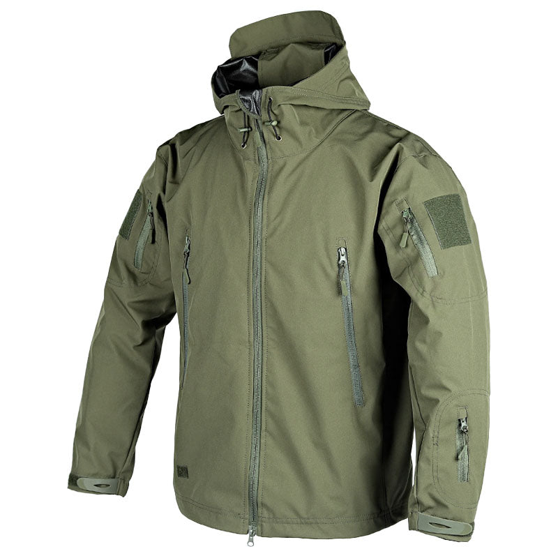 Men's insulated hooded winter jacket water-resistant sporty fit for cold-weather outdoor adventures