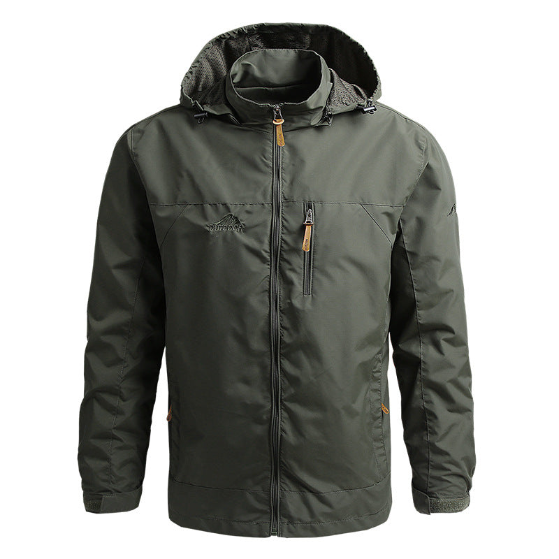 Willem navy lightweight waterproof softshell jacket slim-fit with flexible fabric for outdoor activities