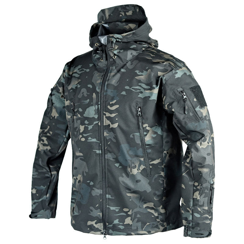 Men's insulated hooded winter jacket water-resistant sporty fit for cold-weather outdoor adventures