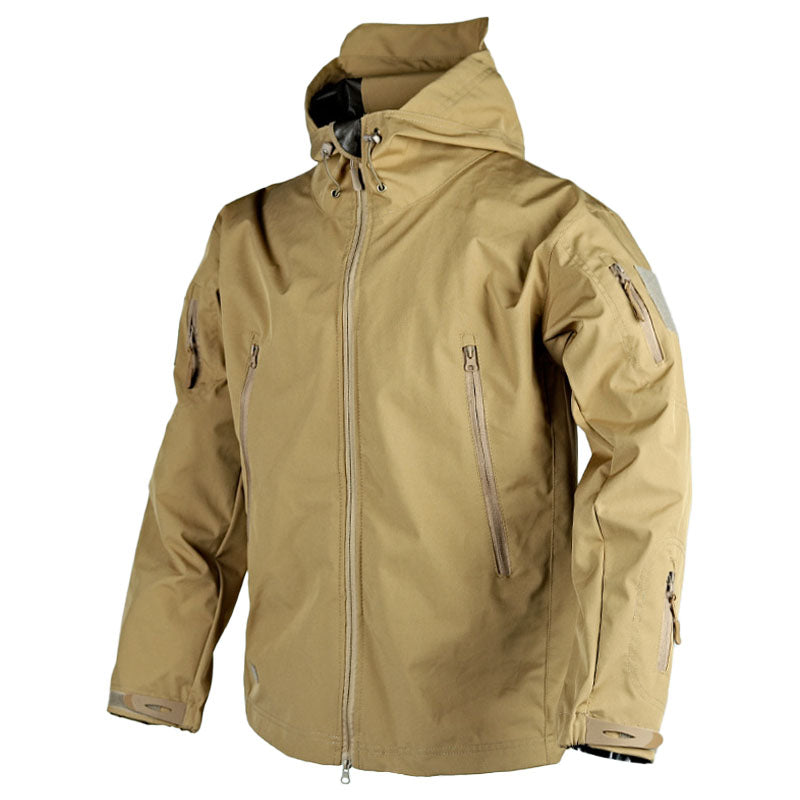 Men's insulated hooded winter jacket water-resistant sporty fit for cold-weather outdoor adventures