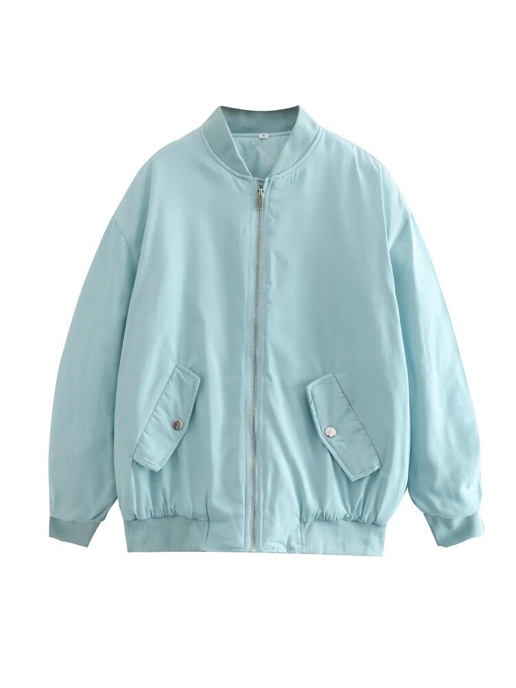 Women's plus size oversized bomber jacket relaxed silhouette warm all-season layering piece