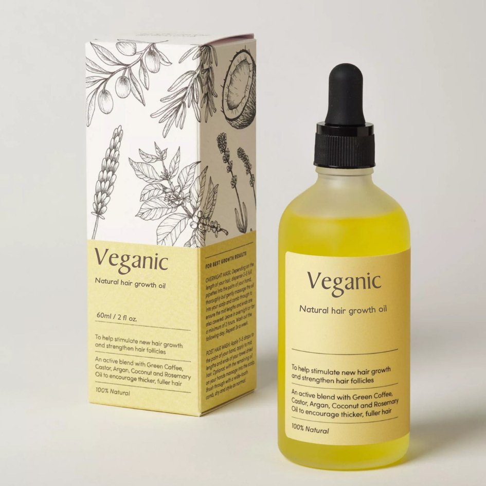 Vegan hair growth oil | 100% natural serum | Castor | Argan | Coconut - Urbann-Vibe