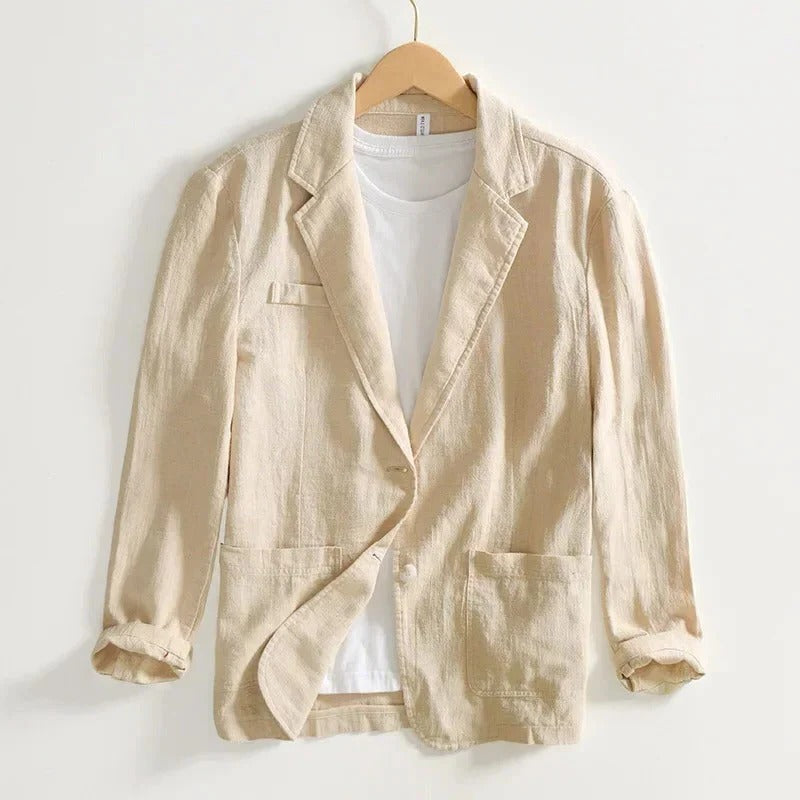 Urbann-Vibe Velora relaxed unstructured blazer in neutral tones with lightweight everyday elegant fit